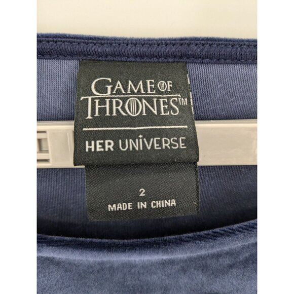 Game of Thrones Velvet Midi Dress Size 2X Sansa Stark Whimsigoth Renaissance - Picture 8 of 11